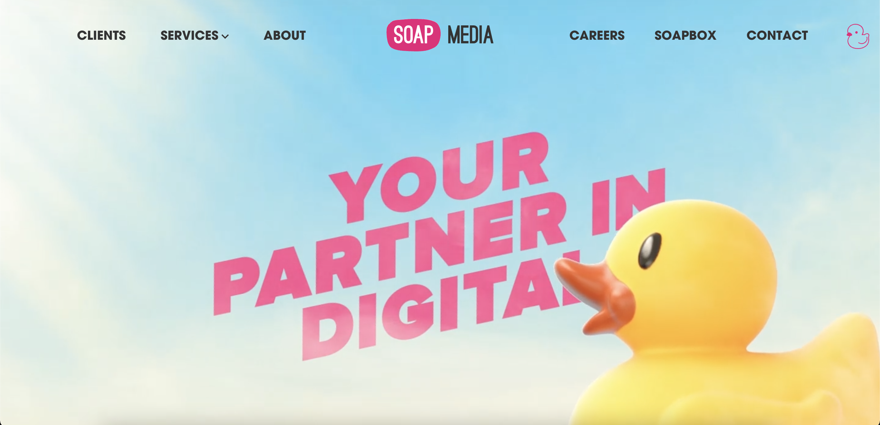 Soap Media Social Agency website
